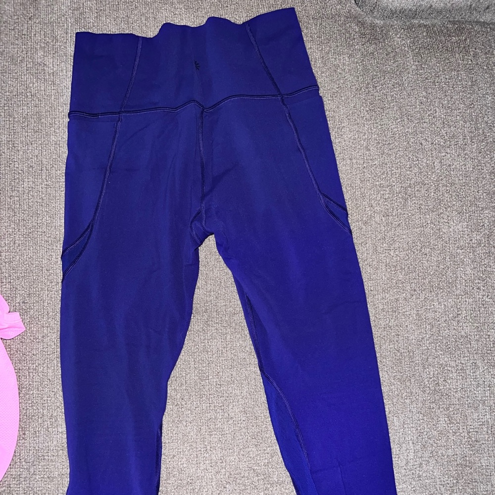 Athleta purple crop leggings - size small